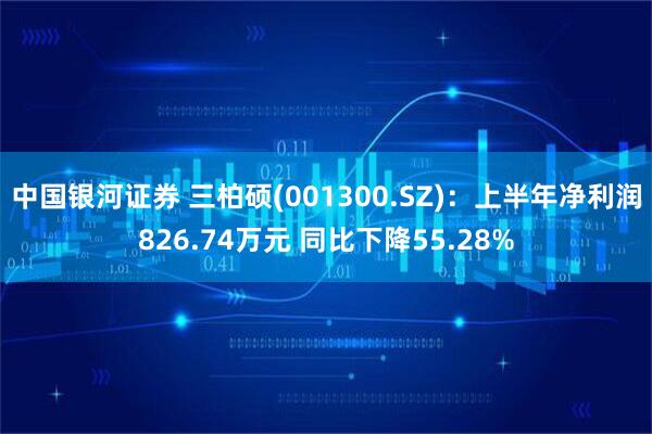中国银河证券 三柏硕(001300.SZ)：上半年净利润826.74万元 同比下降55.28%