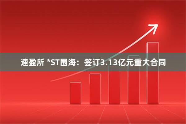 速盈所 *ST围海：签订3.13亿元重大合同