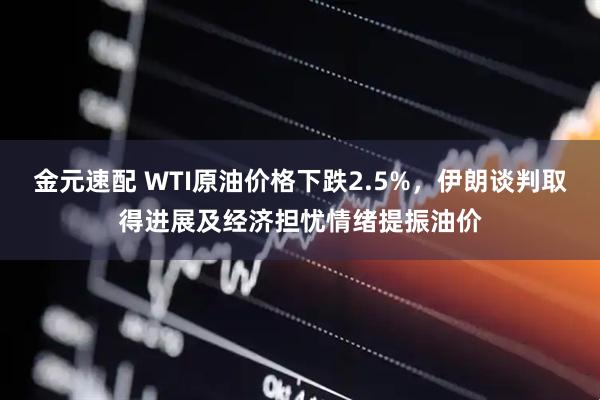 金元速配 WTI原油价格下跌2.5%，伊朗谈判取得进展及经济担忧情绪提振油价
